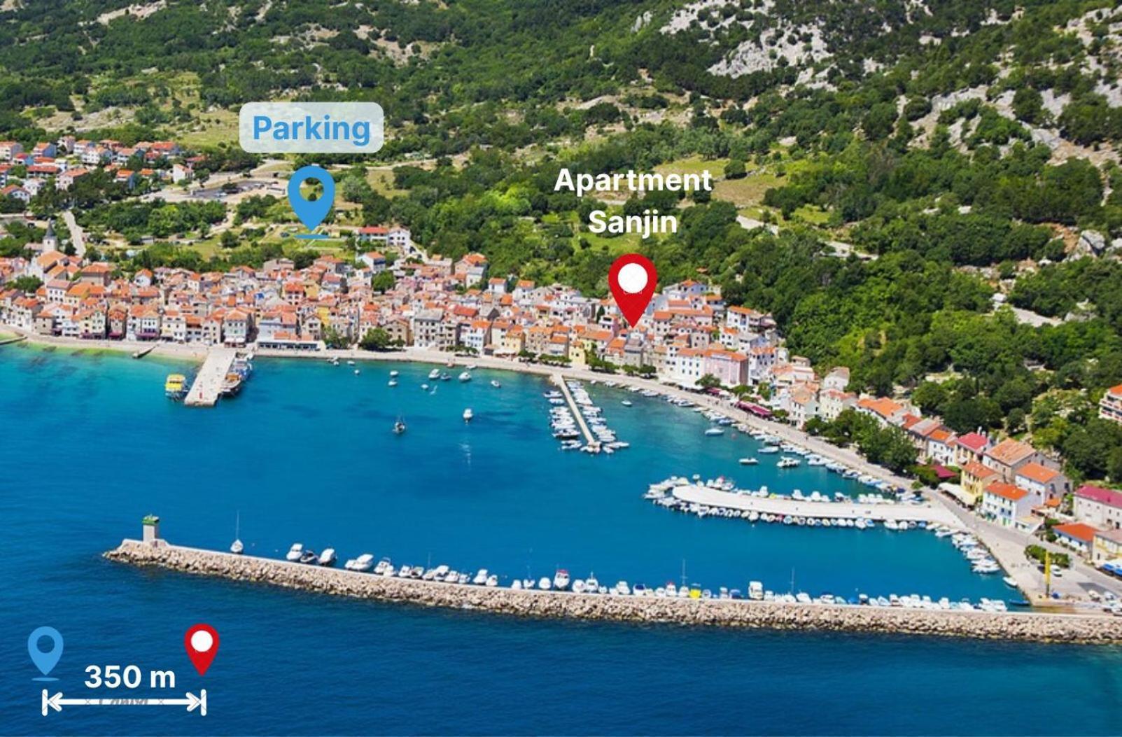 Apartment Sanjin With Sea View Baška Eksteriør billede